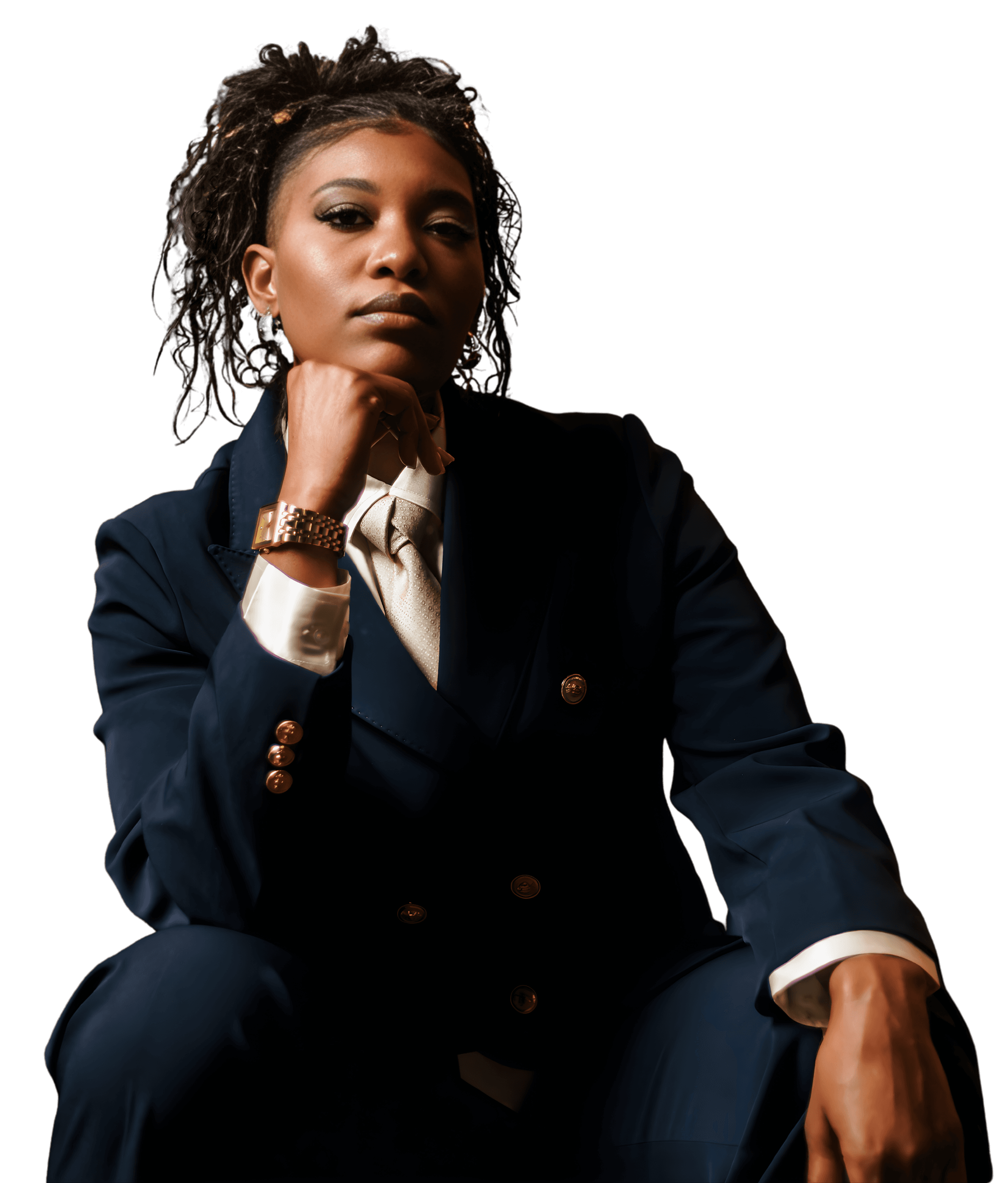 Luxury Executives founder in navy blazer